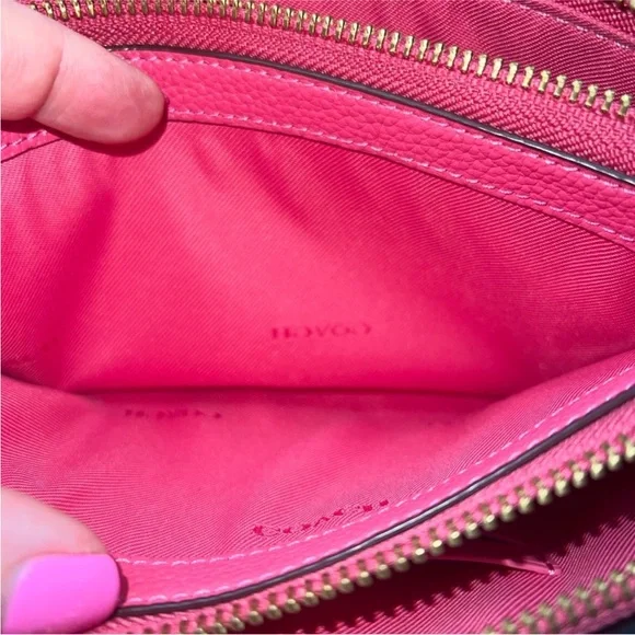 Coach Kira Crossbody wristlet 88484 Pink Double Zip Star Applique - Picture 8 of 14